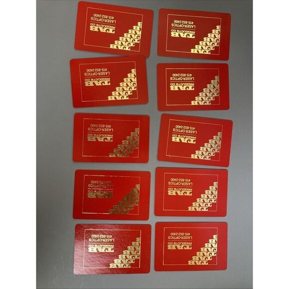 Tab Products Co. Laser Optics Red & Gold Playing Card Deck - Picture 14 of 16